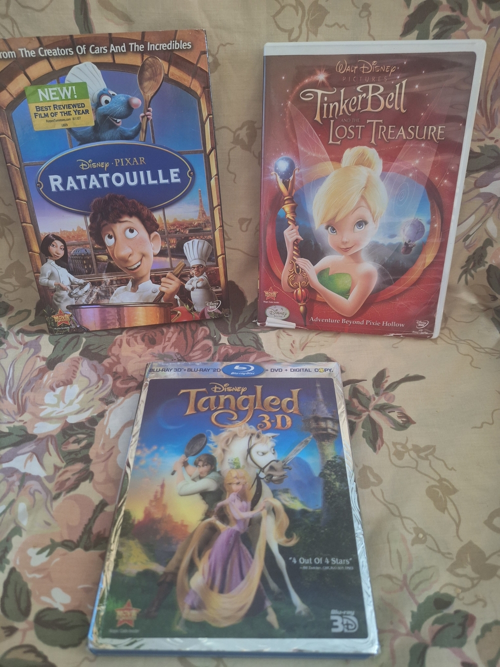 Disney DVD Bundle: Ratatouille, Tinker Bell Lost Treasure & Tangled (3-Pack)